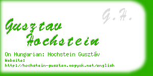 gusztav hochstein business card
