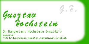 gusztav hochstein business card